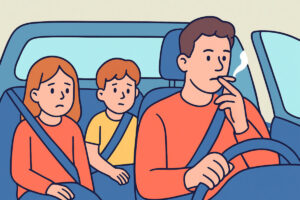 Tupakointi autossa lasten läsnä ollessa – sääntely